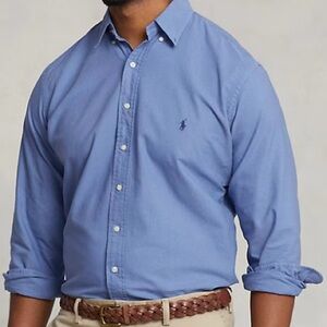 Ralph Lauren Classic Fit
Garment-Dyed Oxford Shirt
Bastille Blue, xxl tall